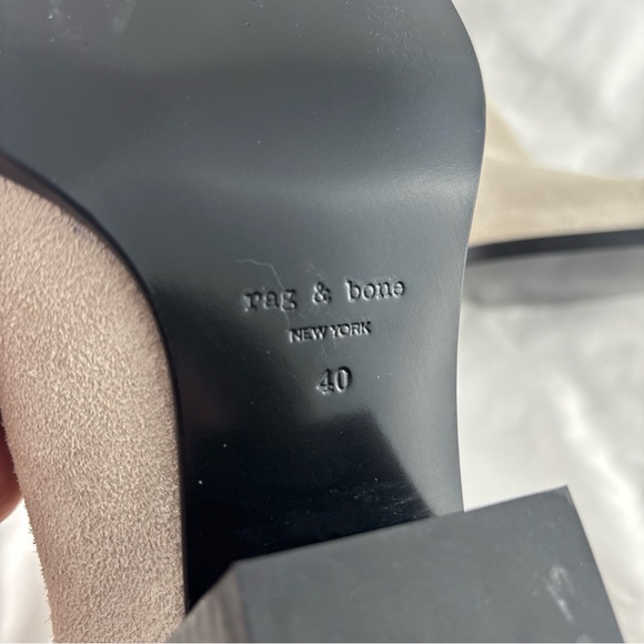 Rag & Bone Joni Suede Leather Chelsea Boots Light Sand Women's 10 Euro 40 - Picture 10 of 15